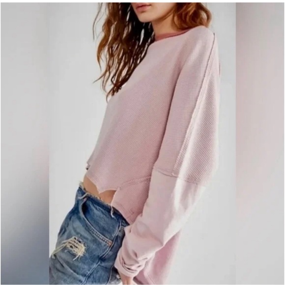 Free People Jayson Ringer Tee Pink - Picture 2 of 6